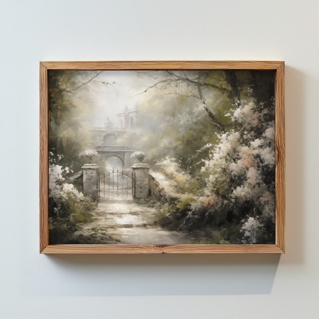 ein Tor in einem Wald mit Blumen Poster (Von Creator hochgeladen)