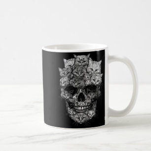 Ein Totenkopf, aber es ist Katzen-Kitty-Skelett-Ha Kaffeetasse
