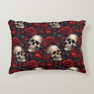 Ein Totenkopf und Rosen Serien Design 10 Dekokissen
