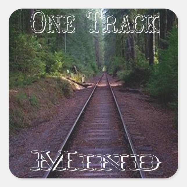 Ein Track-Mind-Aufkleber Quadratischer Aufkleber (Vorderseite)