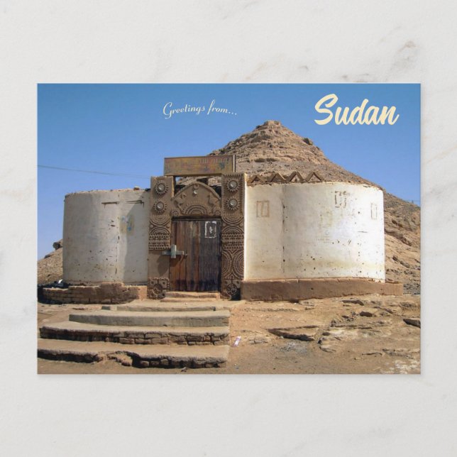 Ein traditionelles Haus in Wadi Halfa Sudan Postkarte (Vorderseite)