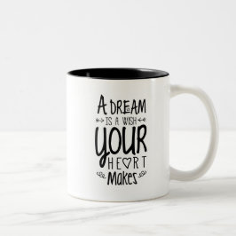 Ein Traum ist ein Wunsch, den Ihr Herz - Zweifarbige Tasse