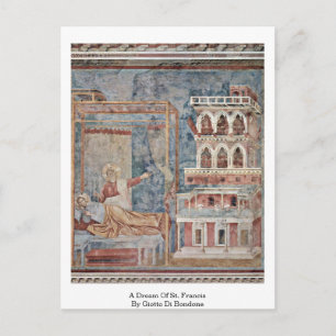 Ein Traum vom Heiligen Franz von Giotto di Bondone Postkarte
