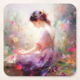 Ein Traum von Blume Rechteckiger Pappuntersetzer