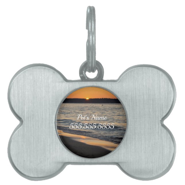 Ein Traverse Sunset Pet Tag Tiermarke (Vorderseite)