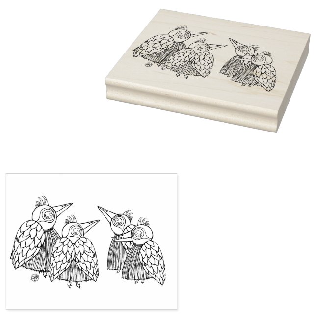 Ein Treffen der Vögel Gummistempel (Stempel)