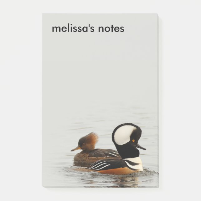 Ein Treffen gehobener Merganser Post-it Klebezettel (Vorderseite)