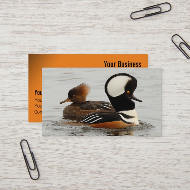 Ein Treffen gehobener Merganser Visitenkarte (Vorderseite/Rückseite Beispiel)