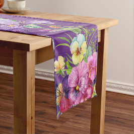 Ein trendiger Blumen-Design-Tischläufer Kurzer Tischläufer