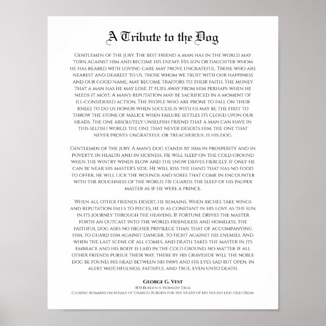 Ein Tribut an den Hund, den besten Freund des Mens Poster (Vorne)