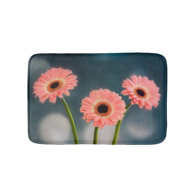 Ein Trio aus rosa Gerberas-Badematte Badematte (Vorderseite)