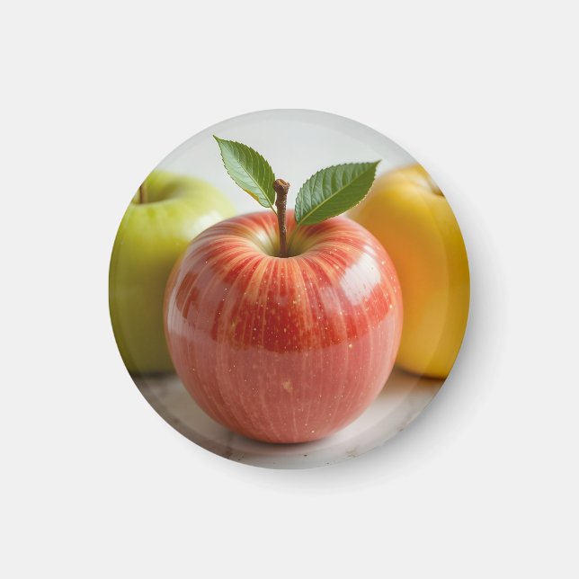 Ein Trio von Äpfeln Magnet (Vorne)