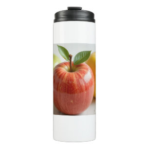 Ein Trio von Äpfeln Thermosbecher
