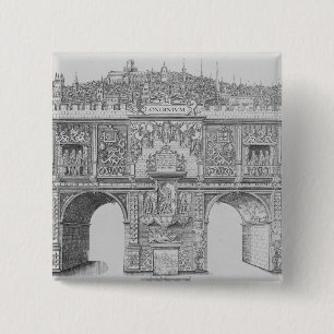 Ein Triumphbogen, graviert von William Kip, 1604 Button