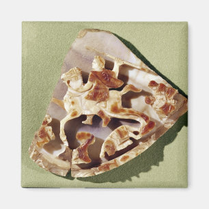 Ein triumphierender Kaiser, der Barbaren trampelt Magnet