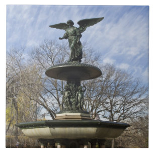 Ein trockener Winter Bethesda-Brunnen im Central P Fliese