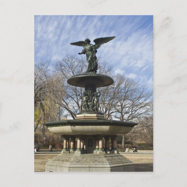 Ein trockener Winter Bethesda Brunnen im Central P Postkarte (Vorderseite)