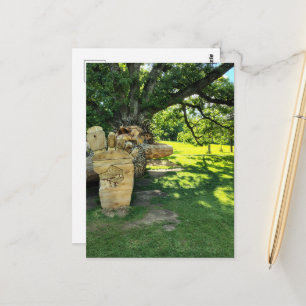 Ein Troll schläft unter einem schönen Baum Postkarte