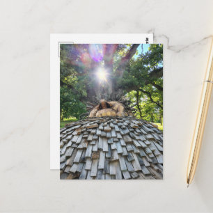 Ein Troll schläft unter einem schönen Baum Postkarte
