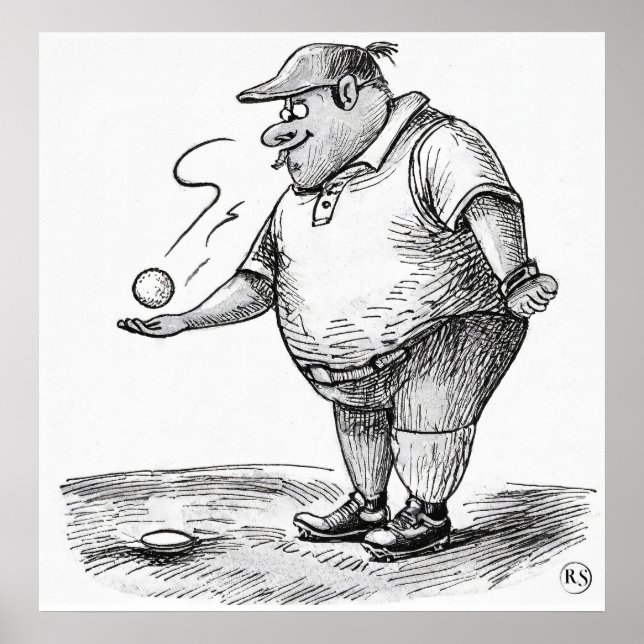 Ein Tropfen - Golftechnik drucken Poster (Vorne)