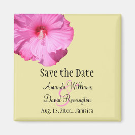 Ein tropisches Save the Date (gelb) Magnet