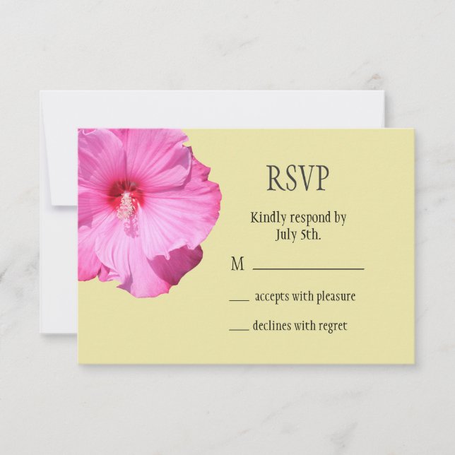 Ein tropisches UAWG (gelb) RSVP Karte (Vorderseite)