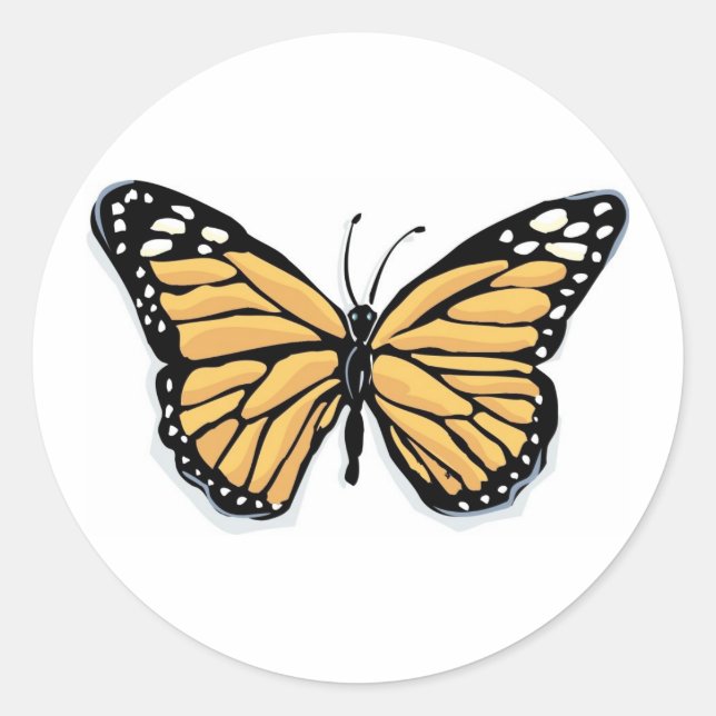 Ein trostloser Monarchschmetterling Runder Aufkleber (Vorderseite)