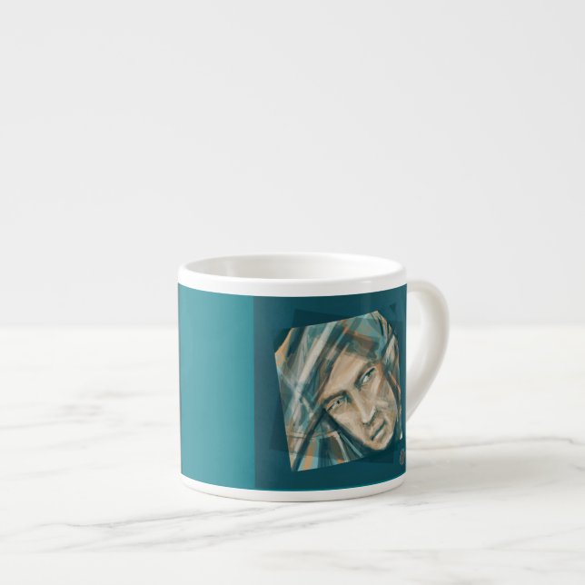 Ein trotziger grüner Elf Espressotasse (Vorderseite Rechts)