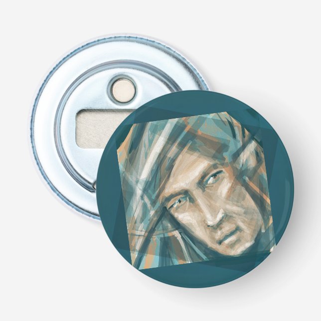 Ein trotziger grüner Elf Flaschenöffner (Vorderseite)