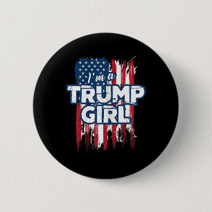 Ein Trump-Girl Trump-Pro-Präsident Donald Trump un Button