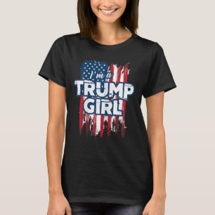 Ein Trump-Girl Trump-Pro-Präsident Donald Trump un T-Shirt