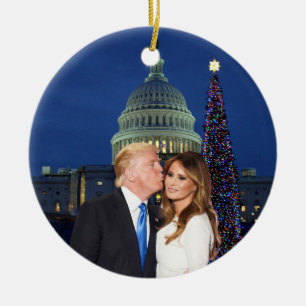 Ein Trump-Weihnachten: Donald und Melania Keramik Ornament