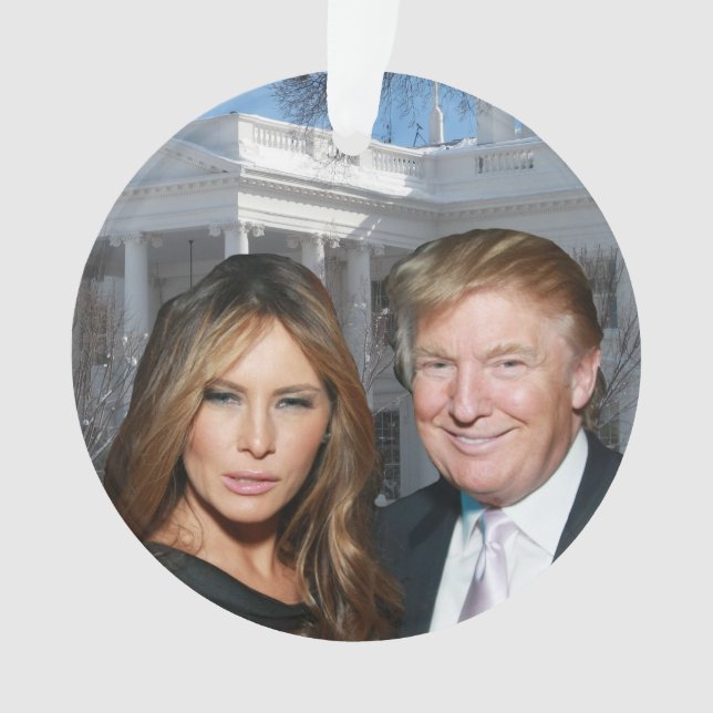 Ein Trump-Weihnachten: Donald und Melania Ornament (Vorderseite)