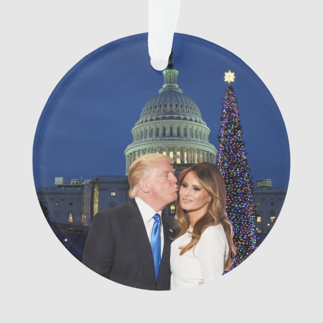 Ein Trump-Weihnachten: Donald und Melania Ornament (Vorderseite)
