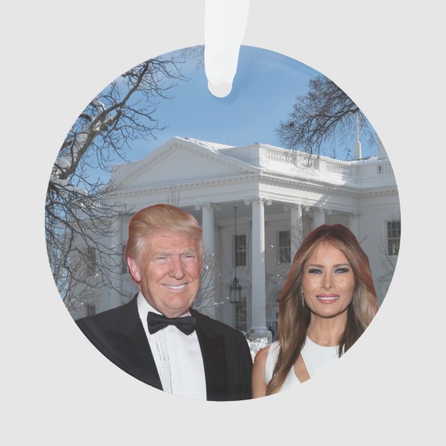 Ein Trump-Weihnachten: Donald und Melania Ornament (Vorderseite)