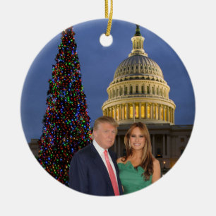 Ein Trumpf-Weihnachten: Donald und Melania Keramik Ornament