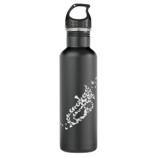 Ein Tuba-Messinginstrument mit Schmetterlingen Edelstahlflasche