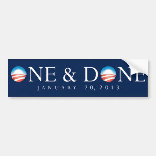 Ein u. erfolgter Obama-Autoaufkleber Autoaufkleber