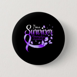 Ein Überlebender Fibromyalgie-Butterfly Button
