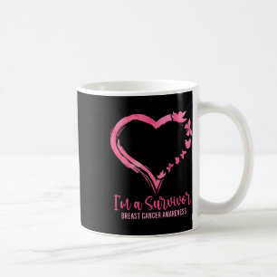 Ein Überlebender Shirt Rosa Schmetterling Herz Bru Kaffeetasse