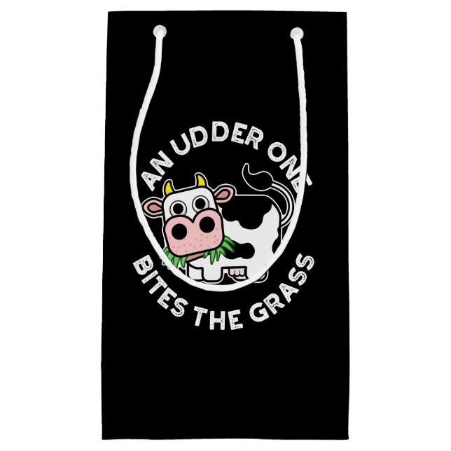 Ein Udder bricht die grasblütige Kuh dunkle BG Kleine Geschenktüte (Vorderseite)