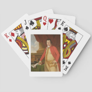 Ein unbekannter Mann, c.1764-69 (Öl auf Leinwand) Spielkarten