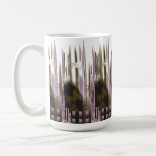 Ein unberührter See inmitten schneebedeckter Berge Kaffeetasse
