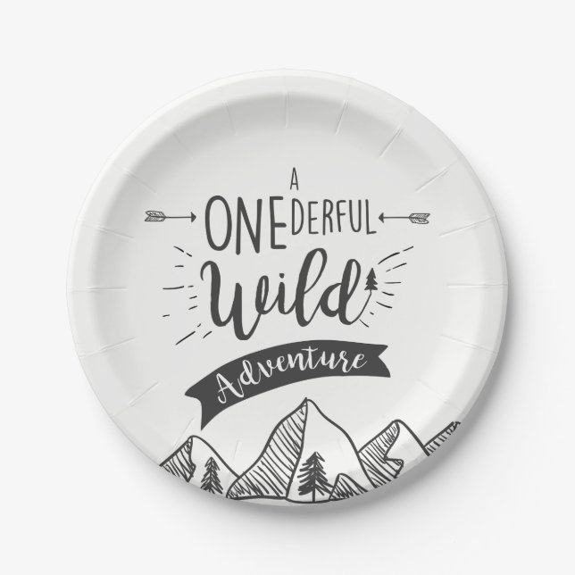 Ein unermüdlicher Wild Adventure Paper Plate Boy Pappteller (Vorderseite)