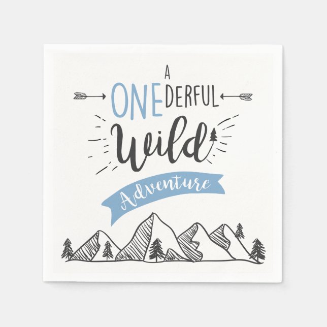 Ein unermüdliches Wild Adventure Paper Napkins Boy Serviette (Vorderseite)