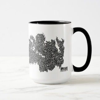 Ein Ungetüm, das einen Greif kämpft Tasse