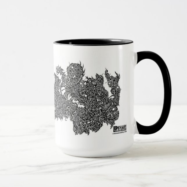 Ein Ungetüm, das einen Greif kämpft Tasse (Rechts)