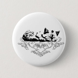 ein ungewöhnliches Symbol mit einer Katze Button
