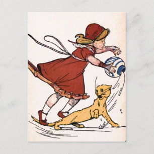 "Ein Unglück kommt selten allein" Vintage Postkarte