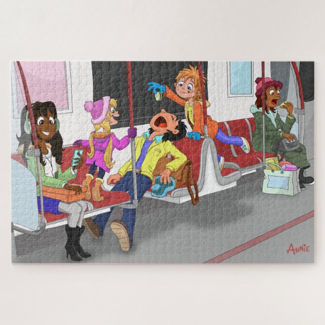 Ein unheimliches Kind in der U-Bahn (Horizontal)